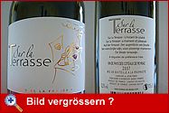 SUR LA TERRASSE Vin de pays des Coteaux de Periac - Etiketten der Vorder- und Rückseite