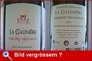 
LA GALINIÈRE CABERNET SAUVIGNON Vin de pays des Coteaux de Periac - Etiketten der Vorder- und Rückseite