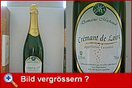 CRÉMANT DE LOIRE Appellation Controlée - Ansicht Flaschenprofil und Vorderetrikett.