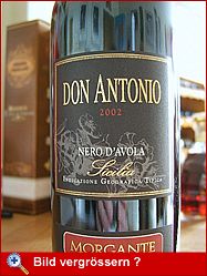 DON ANTONIO NERO D’AVOLA Sicilia - Ansicht Flaschen-Vorderansicht