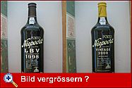 links: Niepoort LBV 1998, rechts: Niepoort Vintage 2000 - Flaschenansicht.